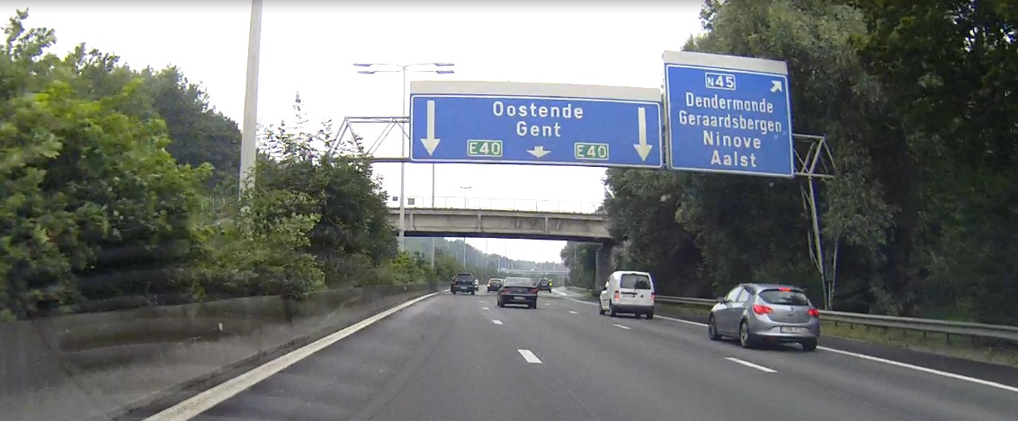 Autobahn E40 in Belgien